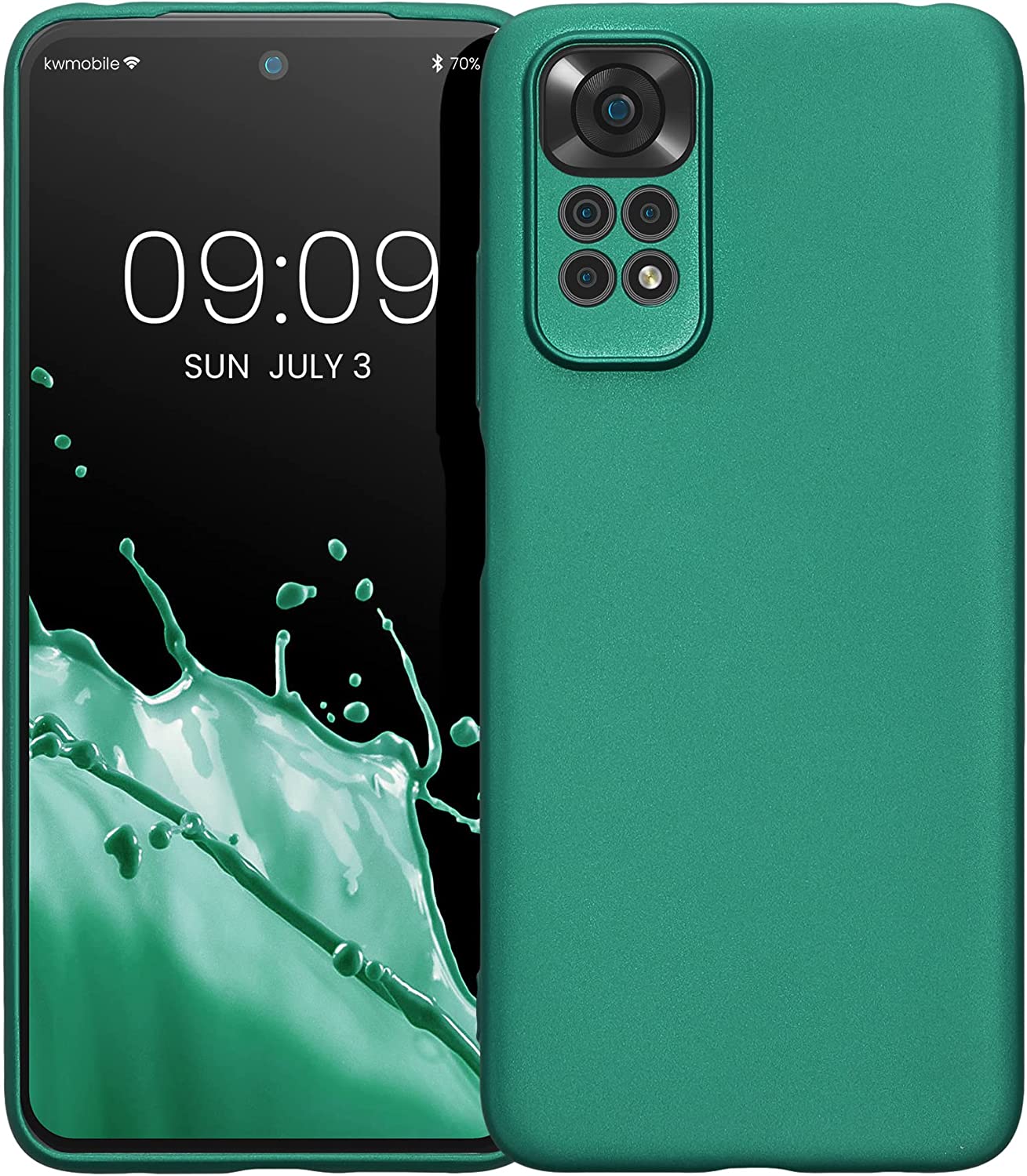 KW Xiaomi Redmi Note 11 / Redmi Note 11S Θήκη Σιλικόνης TPU - Dark Metallic - 58651.170