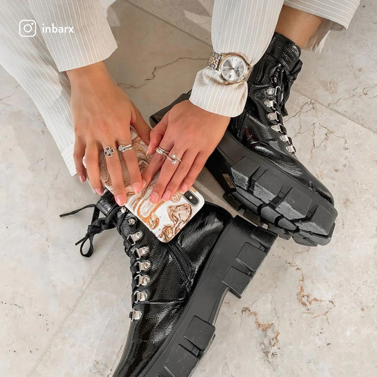 Burga iPhone 14 Pro Max Fashion Tough Σκληρή Θήκη - Cappuccino