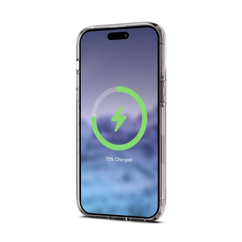 Crong iPhone 15 Pro Max Clear Mag Cover - Σκληρή Θήκη με Πλαίσιο Σιλικόνης και MagSafe - Clear