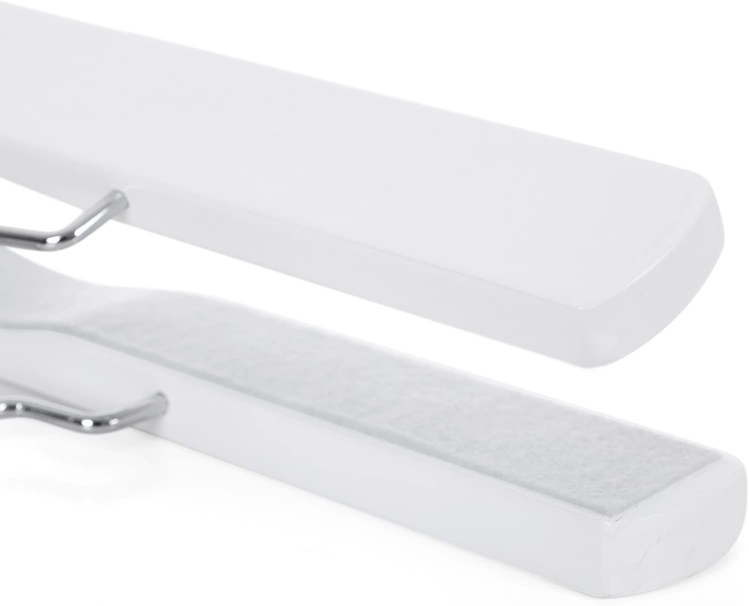 Songmics Σετ με 12 Ξύλινες Κρεμάστρες Παντελονιών - White - CRW07W-12