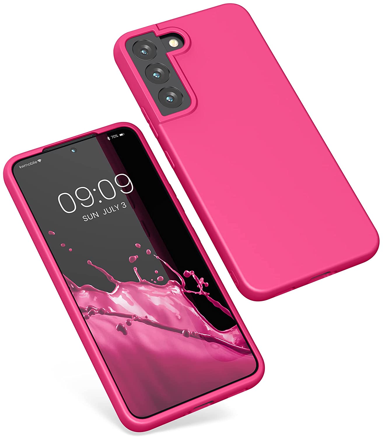 KW Samsung Galaxy S22 Θήκη Σιλικόνης TPU - Neon Pink - 56758.77