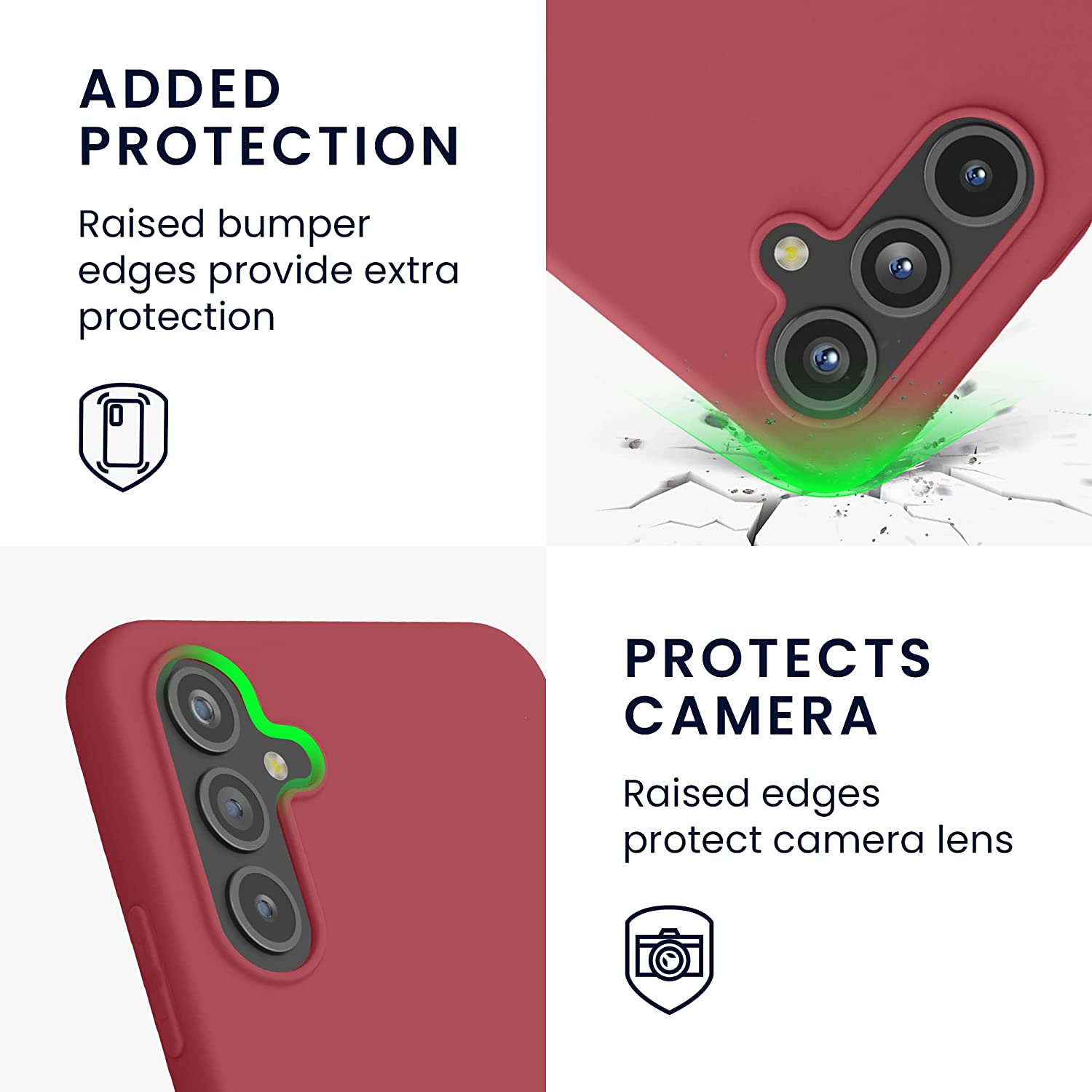 KW Samsung Galaxy A54 5G Θήκη Σιλικόνης TPU - Dark Rose - 60796.167