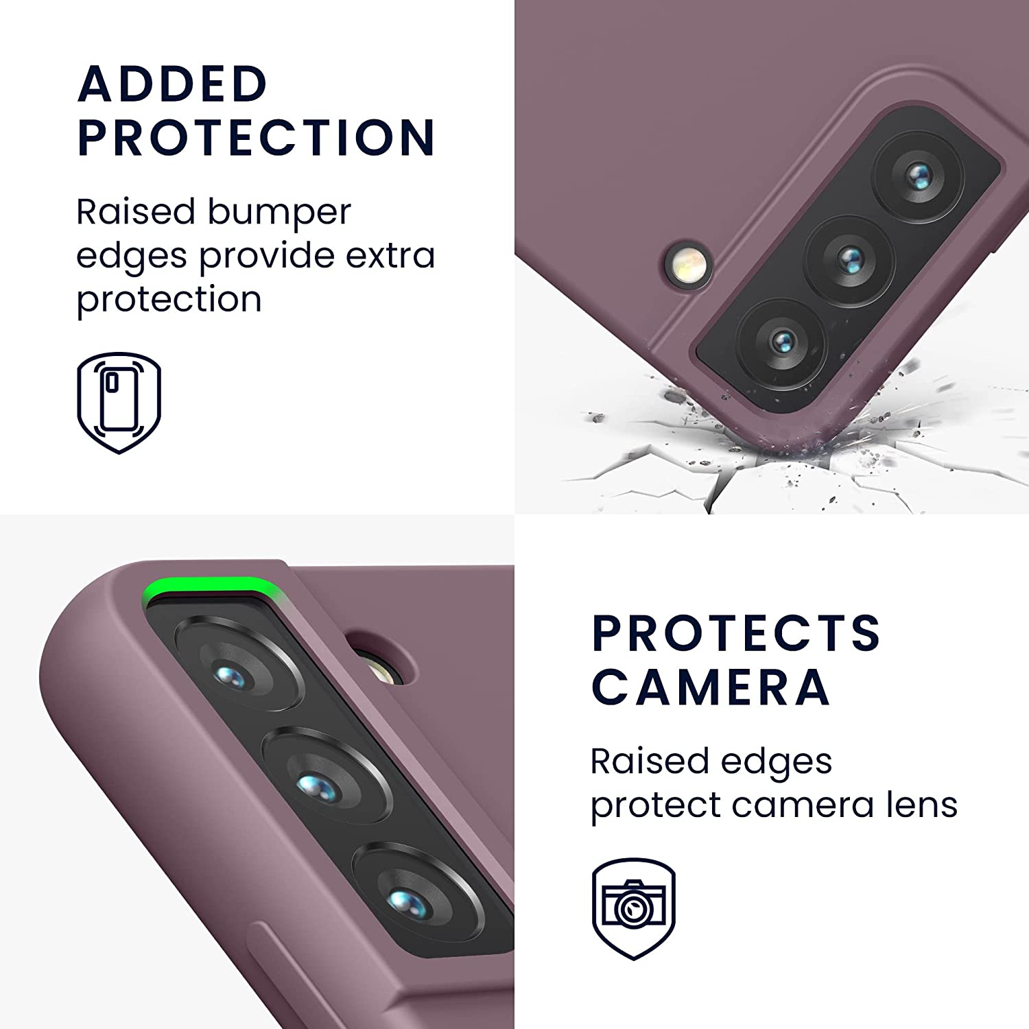 KW Samsung Galaxy S22 Θήκη Σιλικόνης Rubberized TPU - Grape - 56756.181