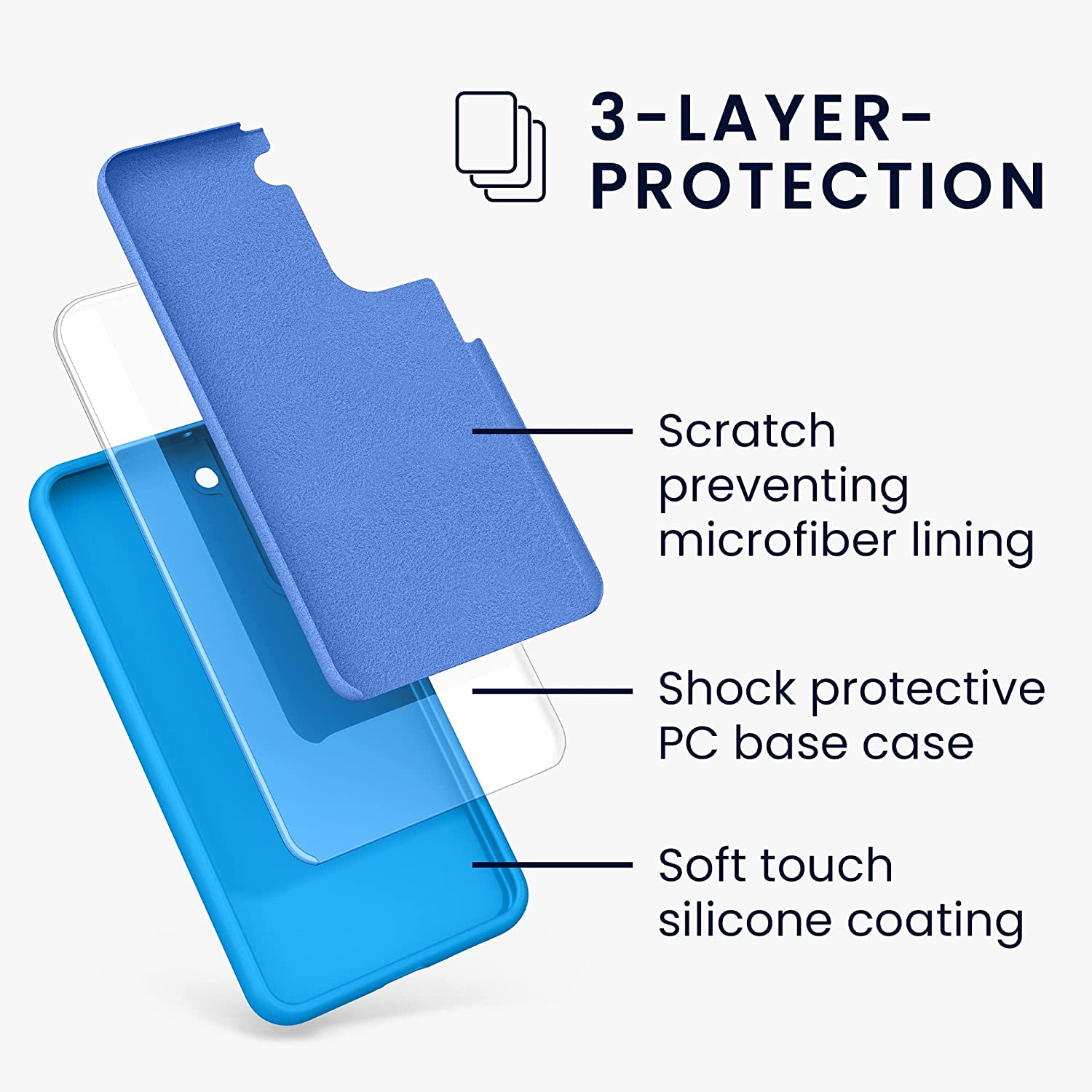 KW Samsung Galaxy S22 Plus Θήκη Σιλικόνης Rubberized TPU - Radiant Blue - 56761.157