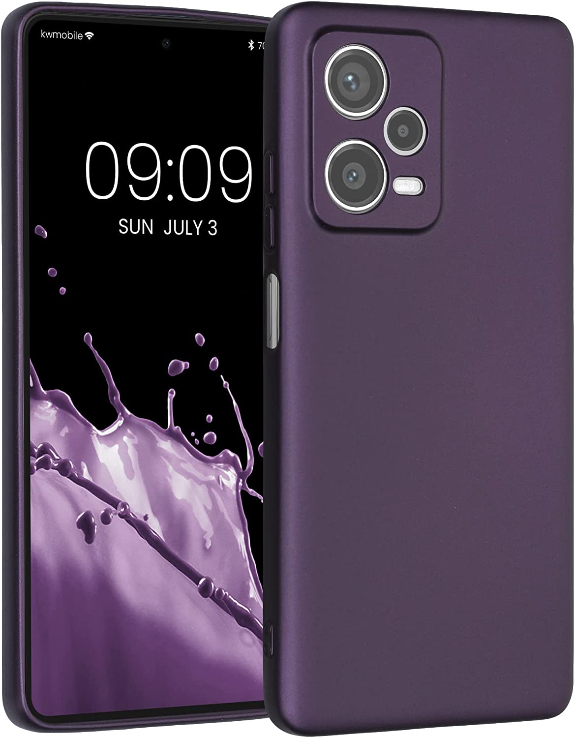 KW Xiaomi Redmi Note 12 Pro+ Θήκη Σιλικόνης TPU - Metallic Blackberry - 60712.115