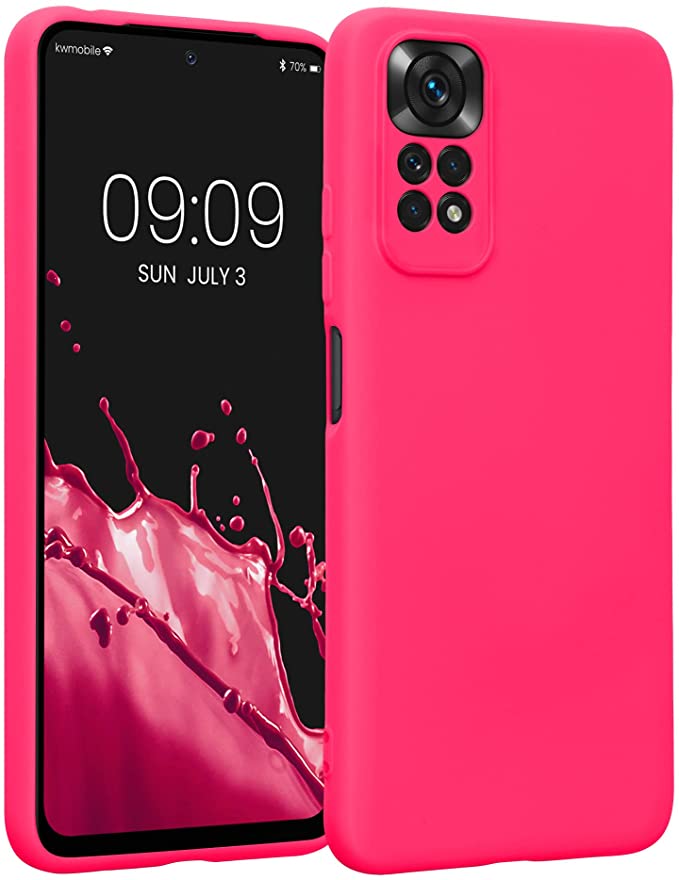 KW Xiaomi Redmi Note 11 / Redmi Note 11S Θήκη Σιλικόνης Rubberized TPU - Neon Pink - 57918.77