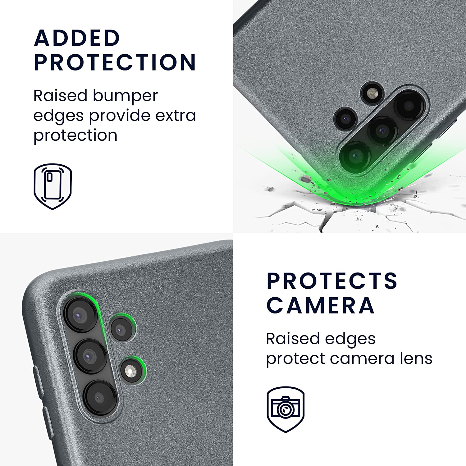 KW Samsung Galaxy A13 4G Θήκη Σιλικόνης TPU - Metallic Grey - 58021.232