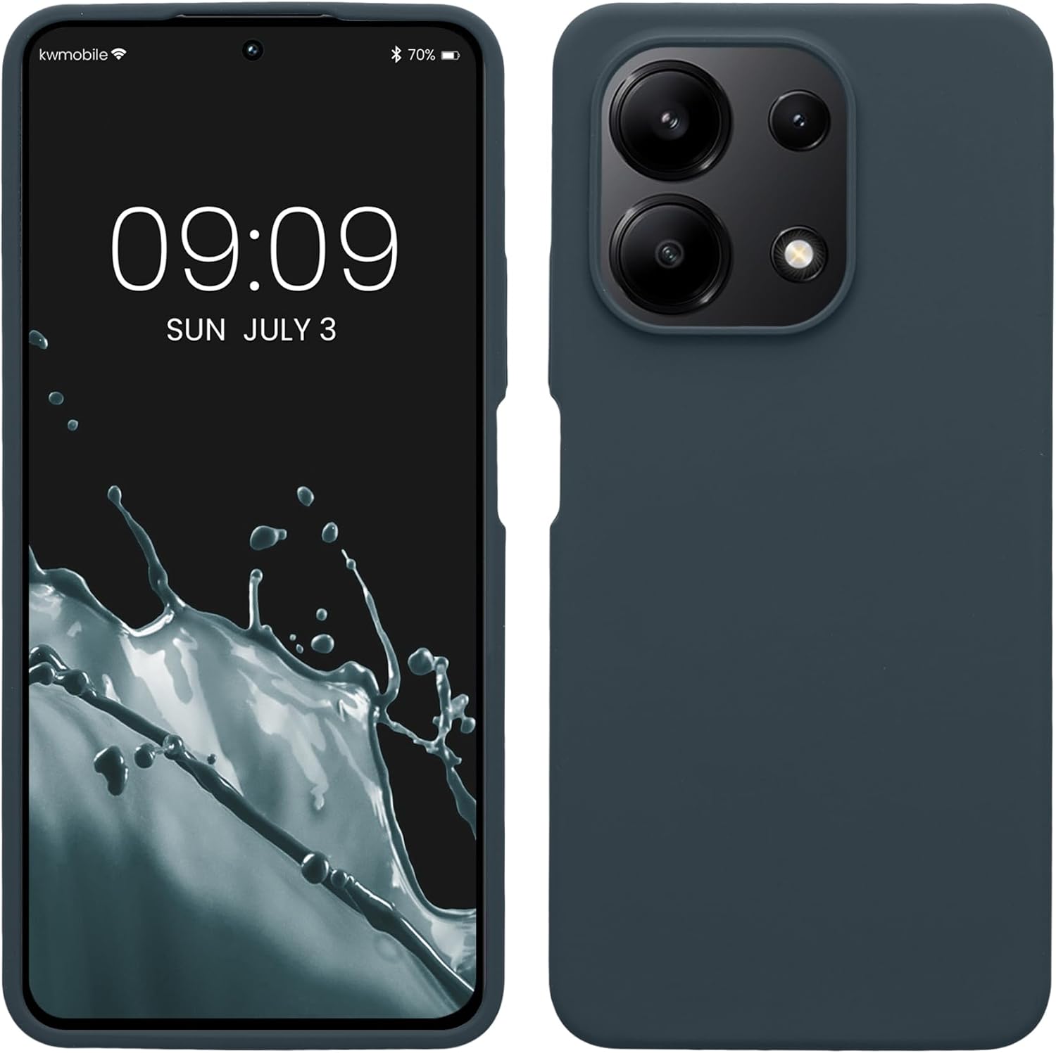 KW Xiaomi Redmi Note 13 4G Θήκη Σιλικόνης Rubberized TPU - Dark Slate