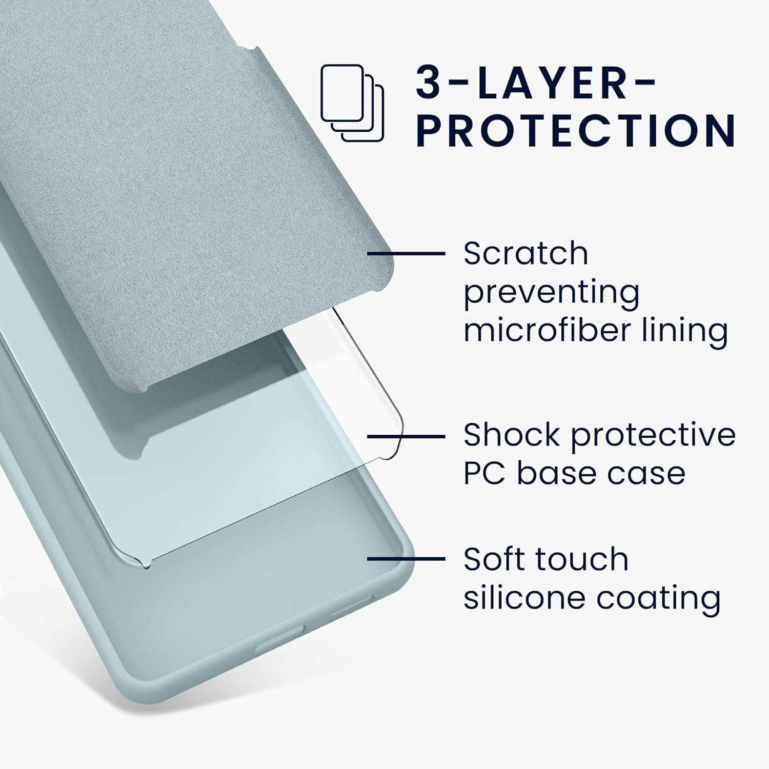 KW iPhone 16 Pro Max Θήκη Σιλικόνης Rubberized TPU - Cool Mint