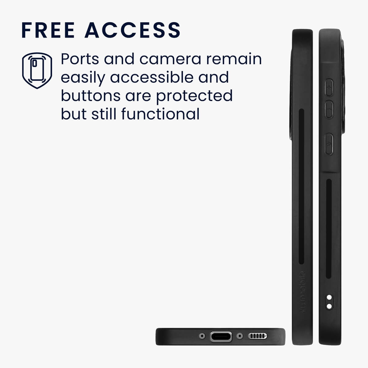 KW Samsung Galaxy A35 5G Θήκη από Φυσικό Ξύλο και Carbon - Dark Brown / Black