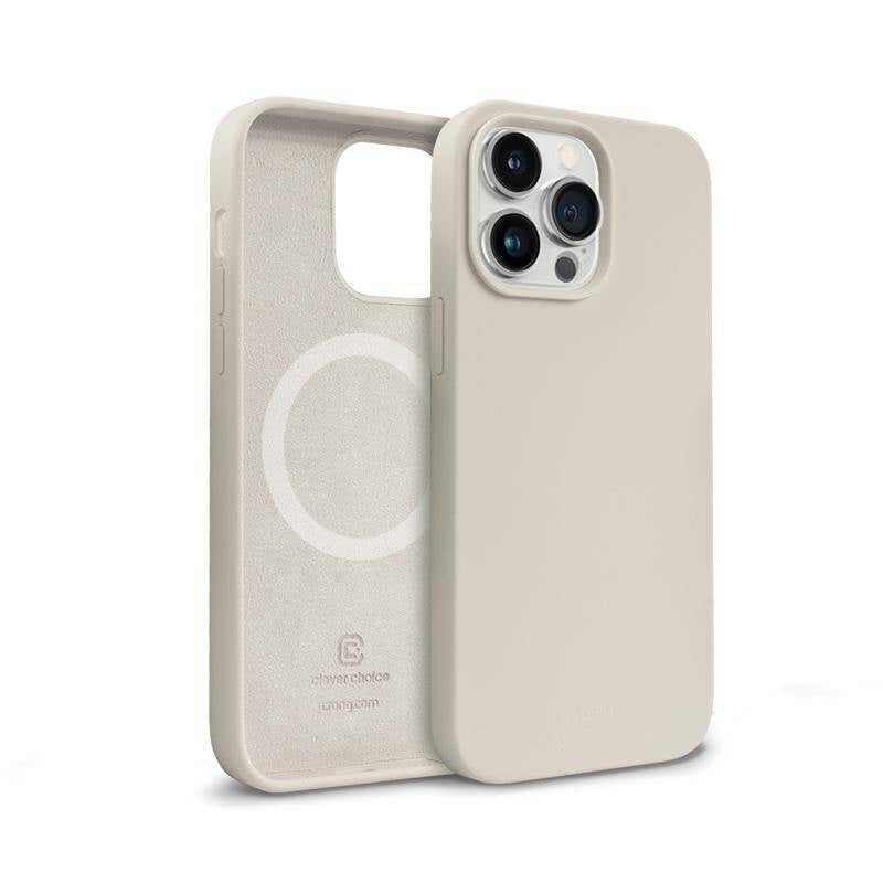Crong iPhone 14 Pro Color Cover Magnetic - Θήκη Σιλικόνης με MagSafe - Stone