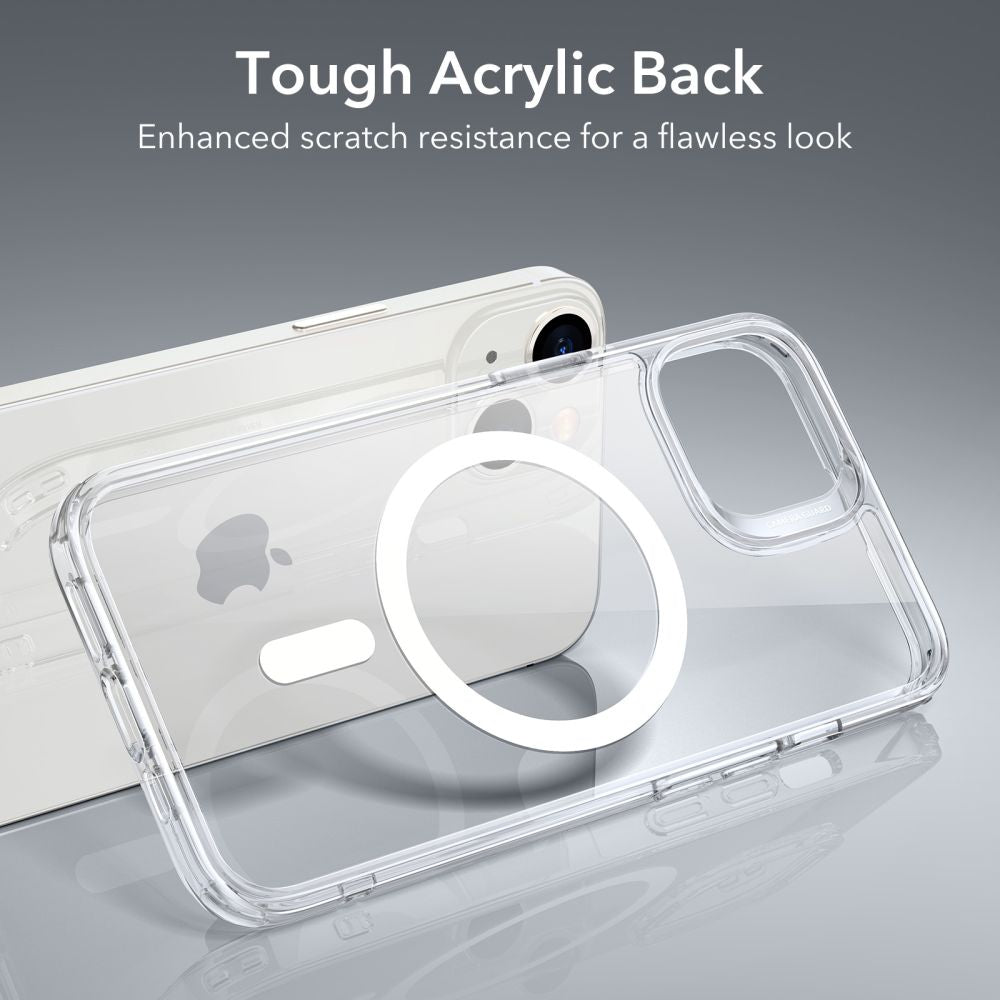 ESR iPhone 14 Plus / iPhone 15 Plus Classic Hybrid Halolock Σκληρή Θήκη με Πλαίσιο Σιλικόνης και MagSafe - Διάφανη