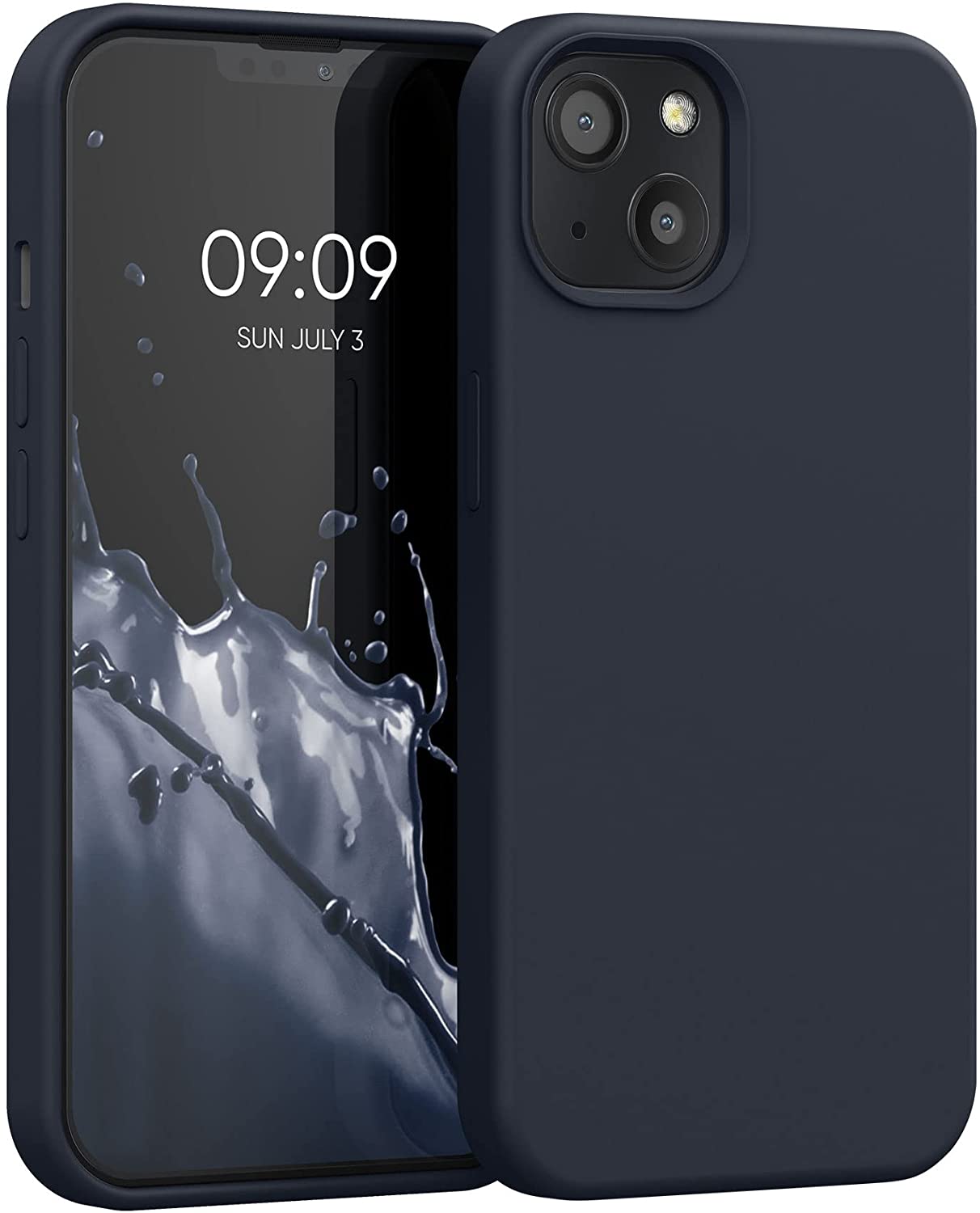 KW iPhone 13 Θήκη Σιλικόνης Rubberized TPU - Blueberry Blue - 55878.186
