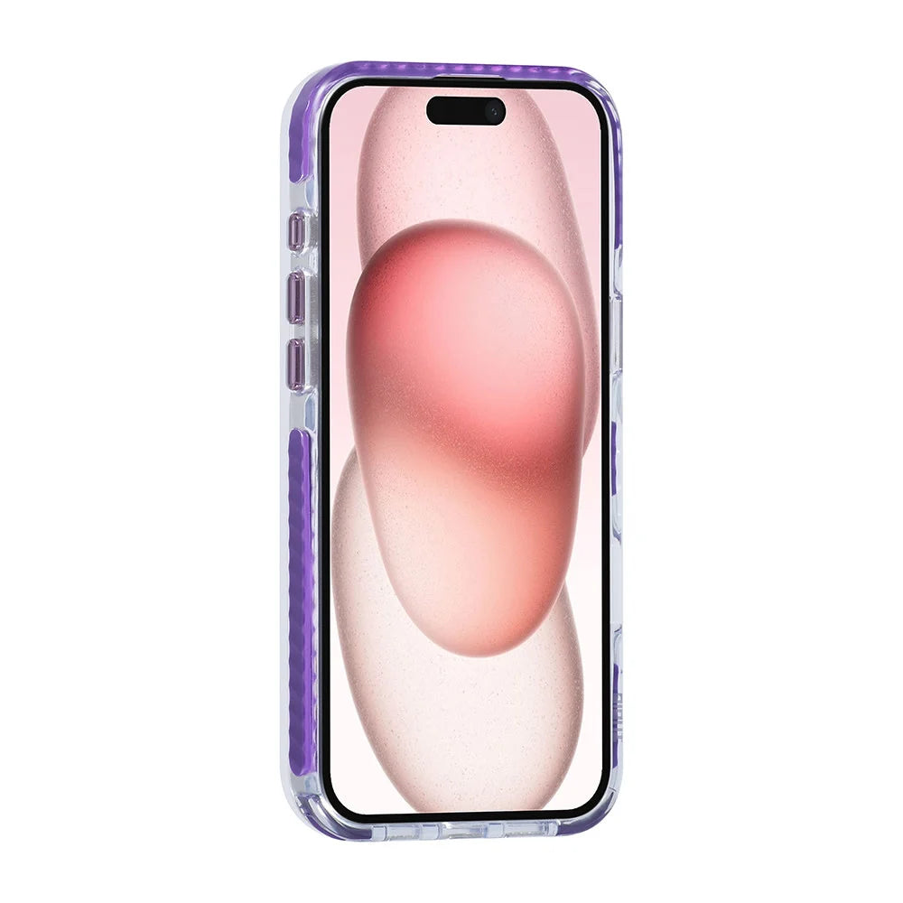 Tuniq iPhone 16 Plus - MagSafe Σκληρή Θήκη με Πλαίσιο Σιλικόνης και Λουράκι - Διάφανη / Purple
