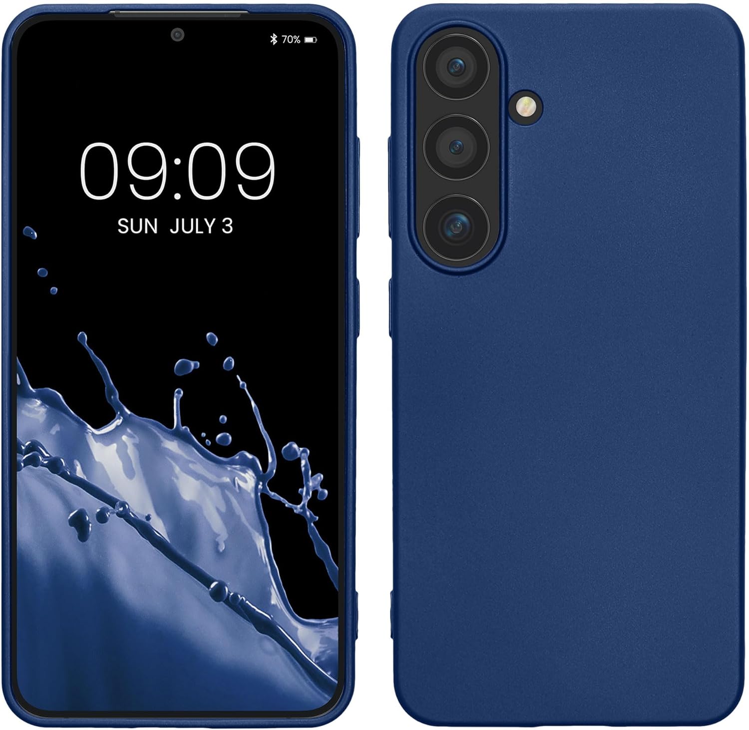 KW Samsung Galaxy S24 Θήκη Σιλικόνης TPU - Metallic Blue