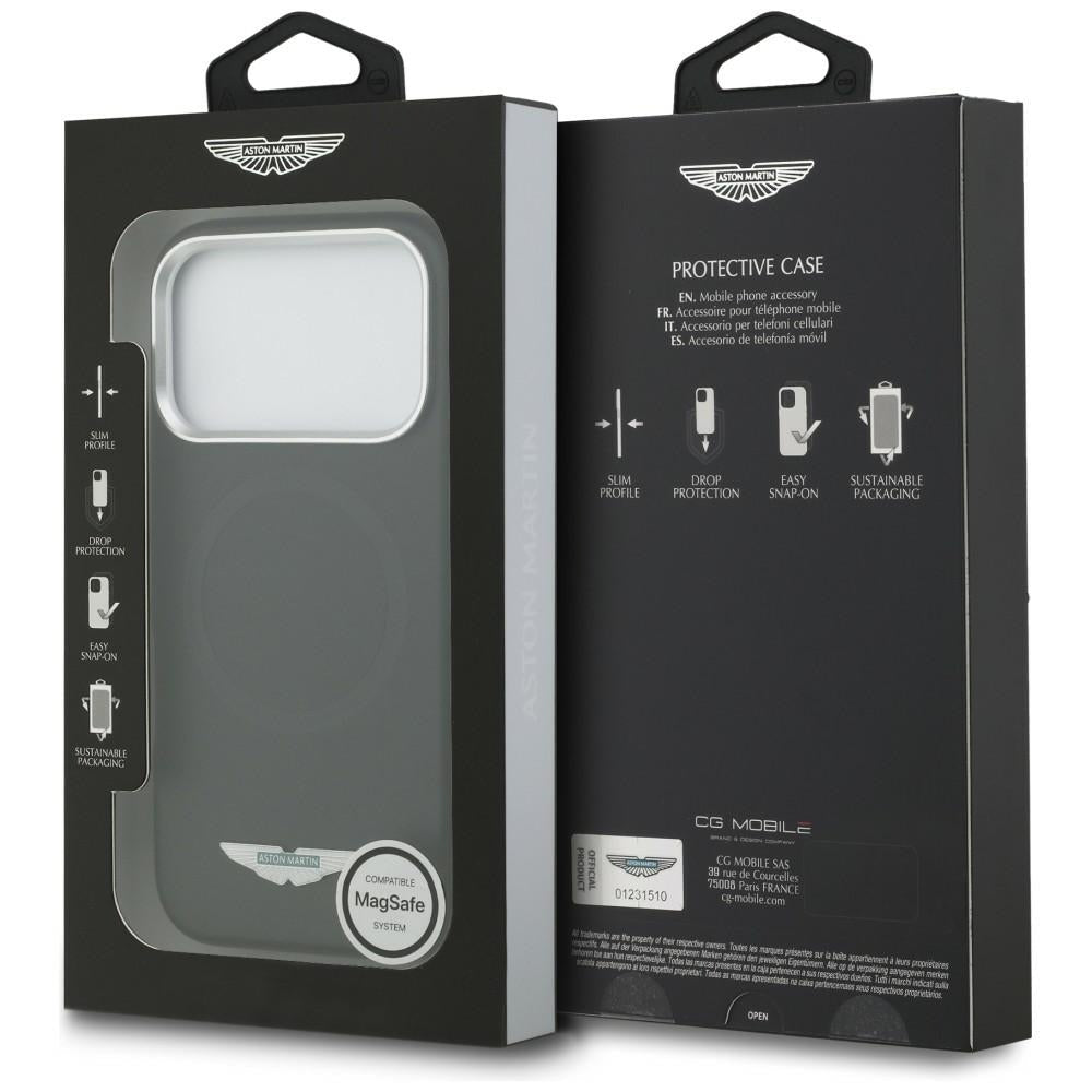 Aston Martin iPhone 17 Pro - Σκληρή Θήκη με Πλαίσιο Σιλικόνης - HC FW Logo MagSafe - Black