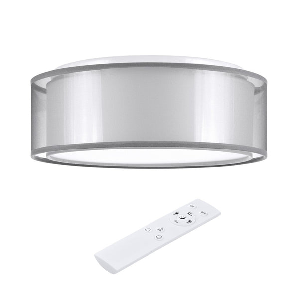 Navaris LED Φωτιστικό Οροφής Ρυθμιζόμενο με Τηλεχειριστήριο και Υφασμάτινο Κάλυμμα - 40cm - White - 60825.40.02