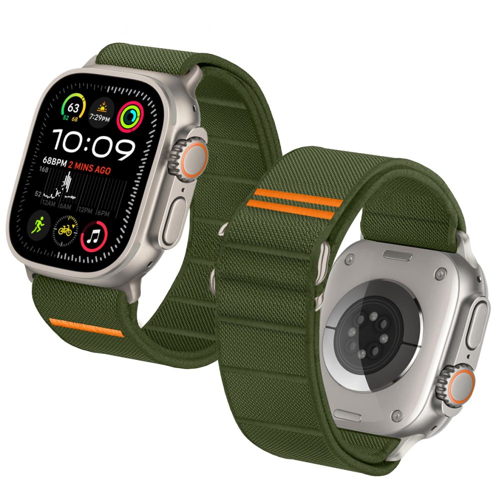 Tech-Protect Λουράκι Apple Watch 8/9/10/11 - SE (1/2/3) - Ultra (1/2/3) – 44/45/46/49mm Nylon Slip - Khaki