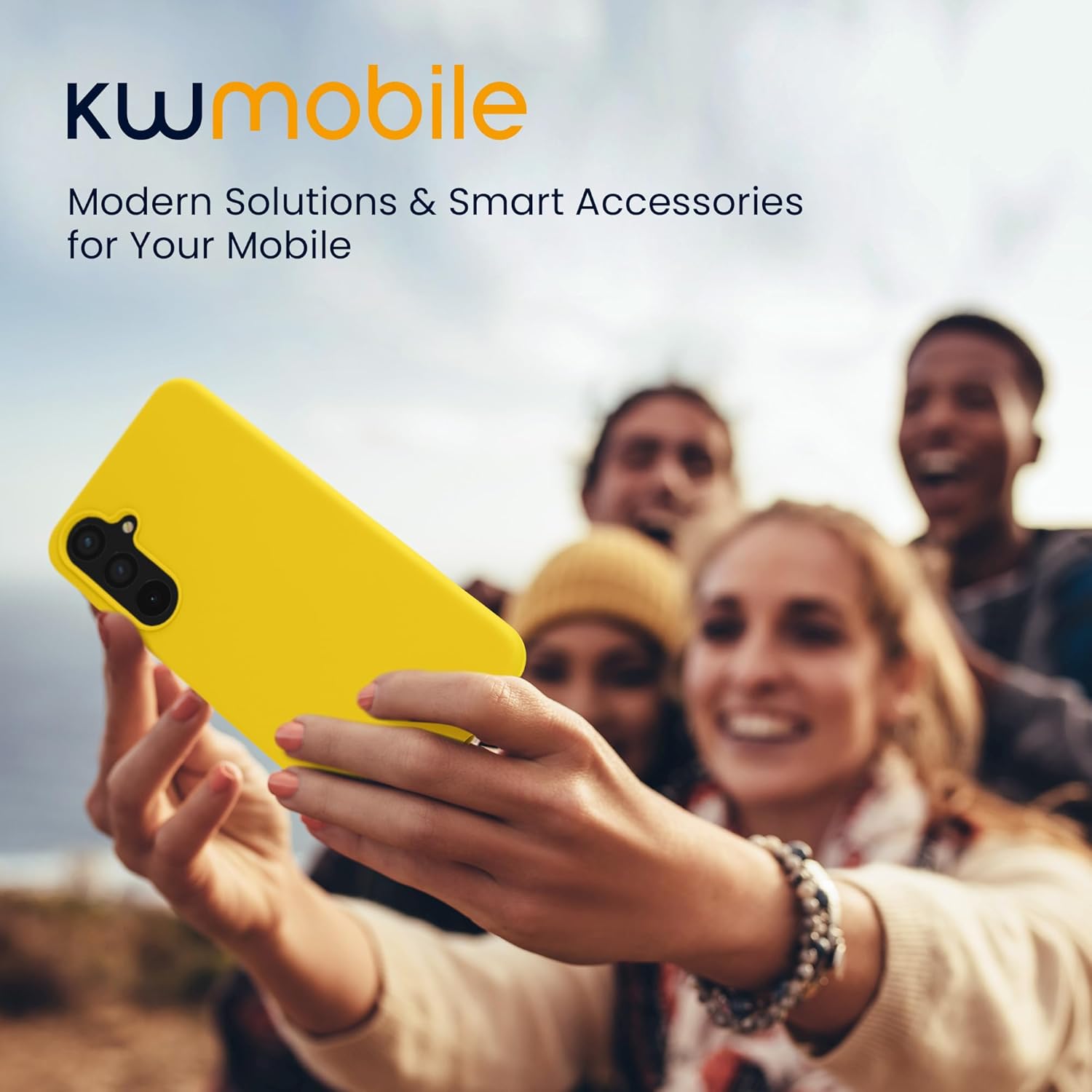 KW Samsung Galaxy A55 5G Θήκη Σιλικόνης Rubberized TPU - Vibrant Yellow