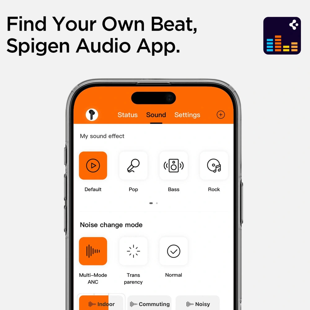 Spigen SA2400 ANC Pro - Ασύρματα Bluetooth Ακουστικά - Black