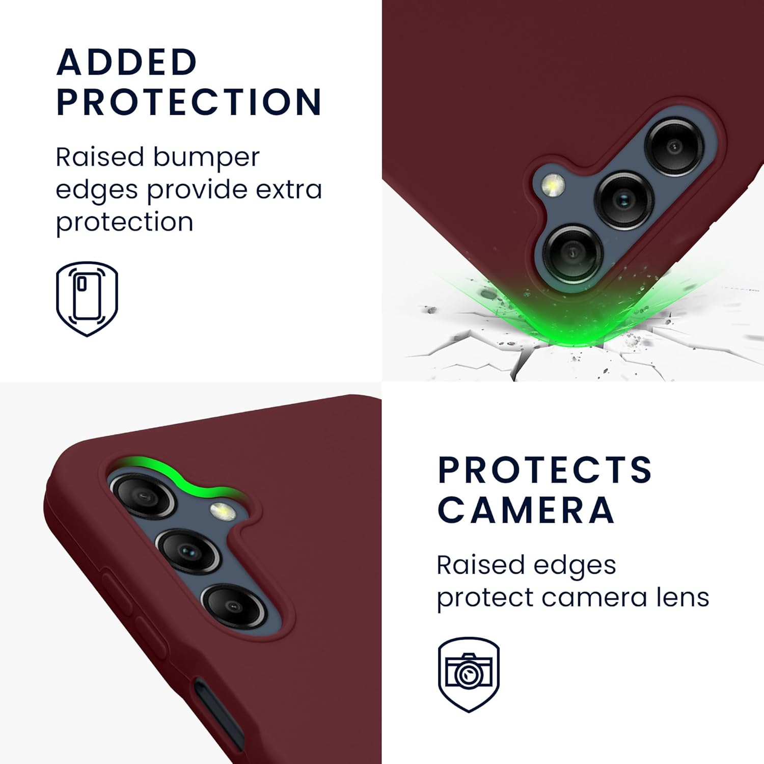 KW Samsung Galaxy A16 4G / A16 5G Θήκη Σιλικόνης Rubberized TPU - Bordeaux Purple