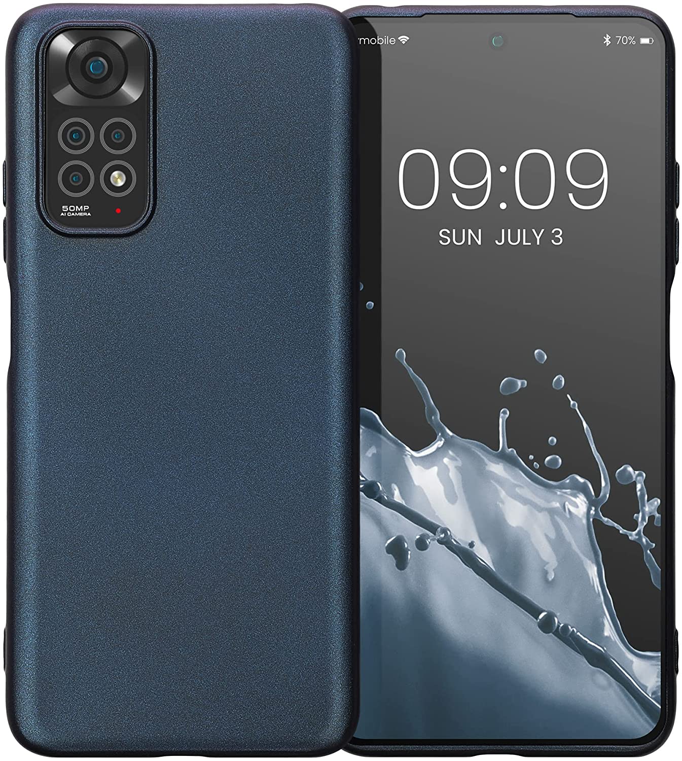 KW Xiaomi Redmi Note 11 / Redmi Note 11S Θήκη Σιλικόνης TPU - Metallic Zodiac Blue - 57370.239