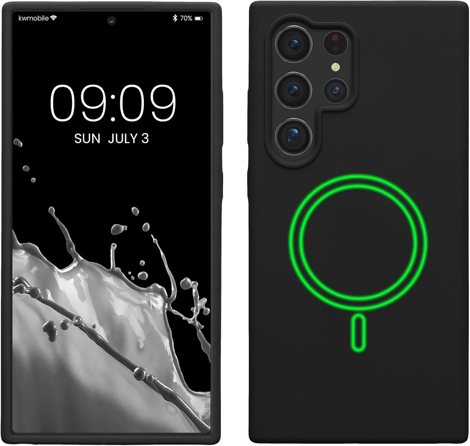 KW Samsung Galaxy S24 Ultra Θήκη Σιλικόνης Rubber TPU με MagSafe - Black