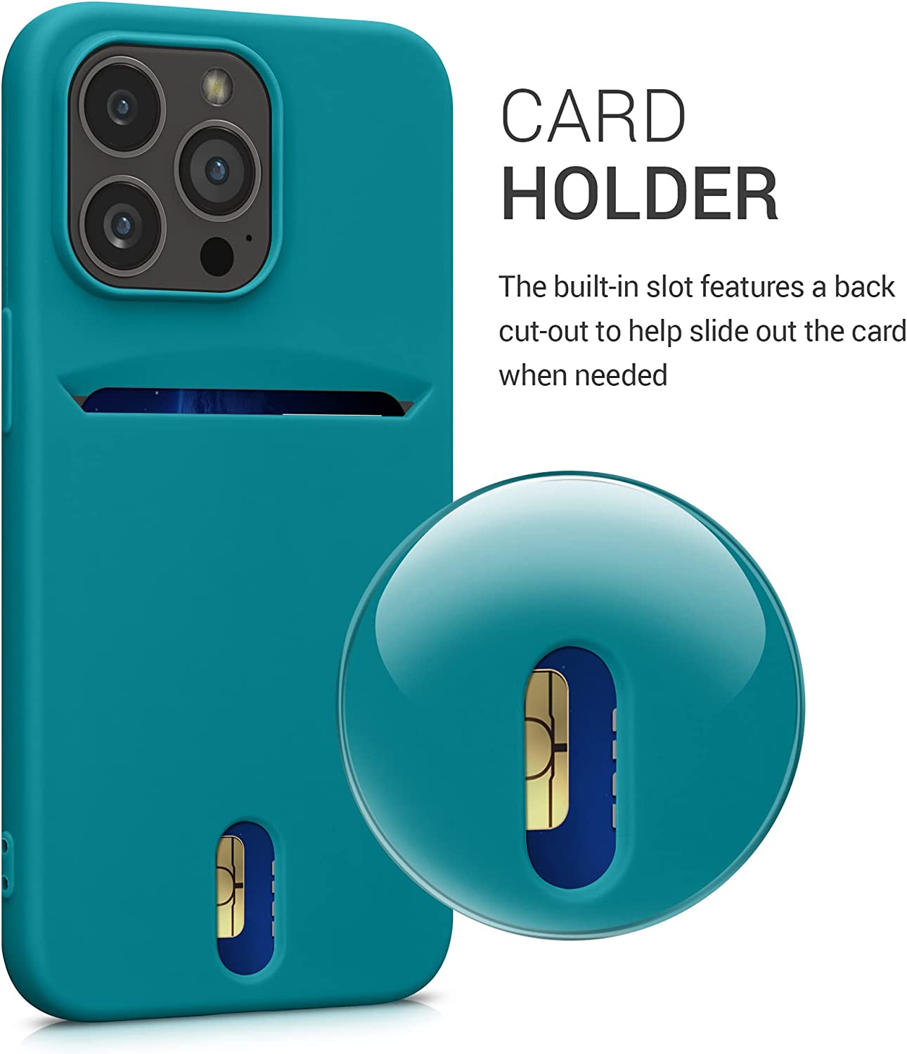 KW iPhone 13 Pro Θήκη Σιλικόνης TPU - Petrol Matte - 57749.57