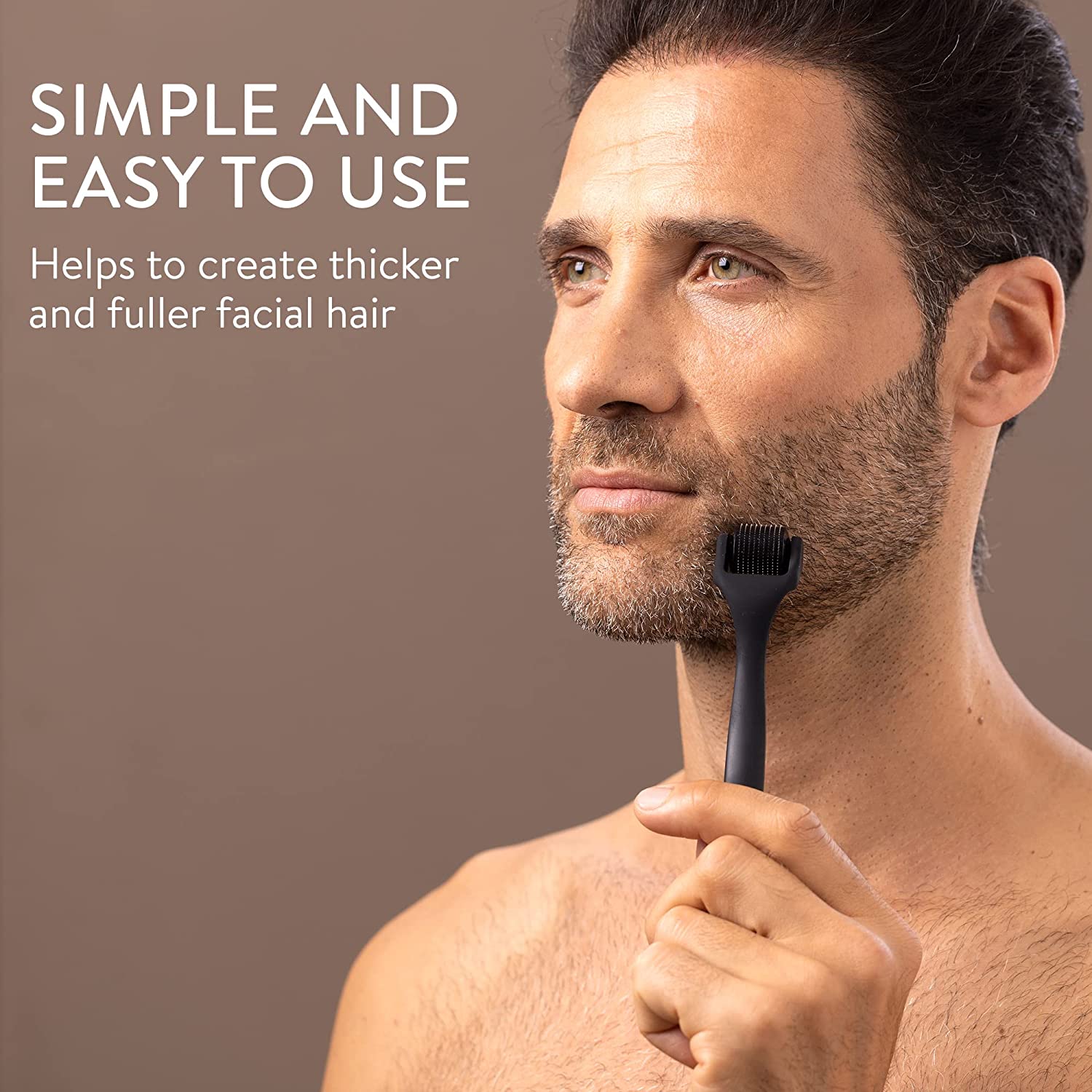 Navaris Derma Roller Προσώπου και Γενειάδας για Άνδρες - Black - 57999.01