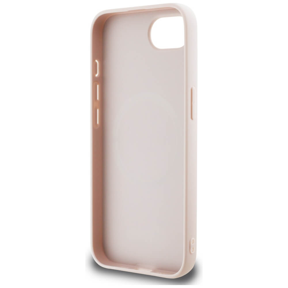 Guess iPhone 16e - 4G Script Logo - Θήκη με Επένδυση Συνθετικού Δέρματος - Pink - GUHMPSE4HG4SHP