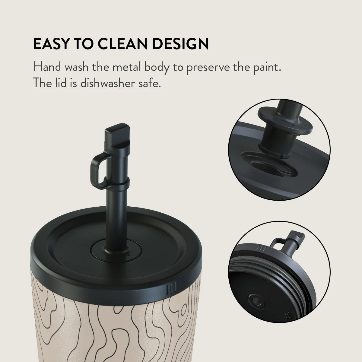 Burga Κούπα θερμός από Ανοξείδωτο Ατσάλι με καλαμάκι - 500ml - Wild Terrain