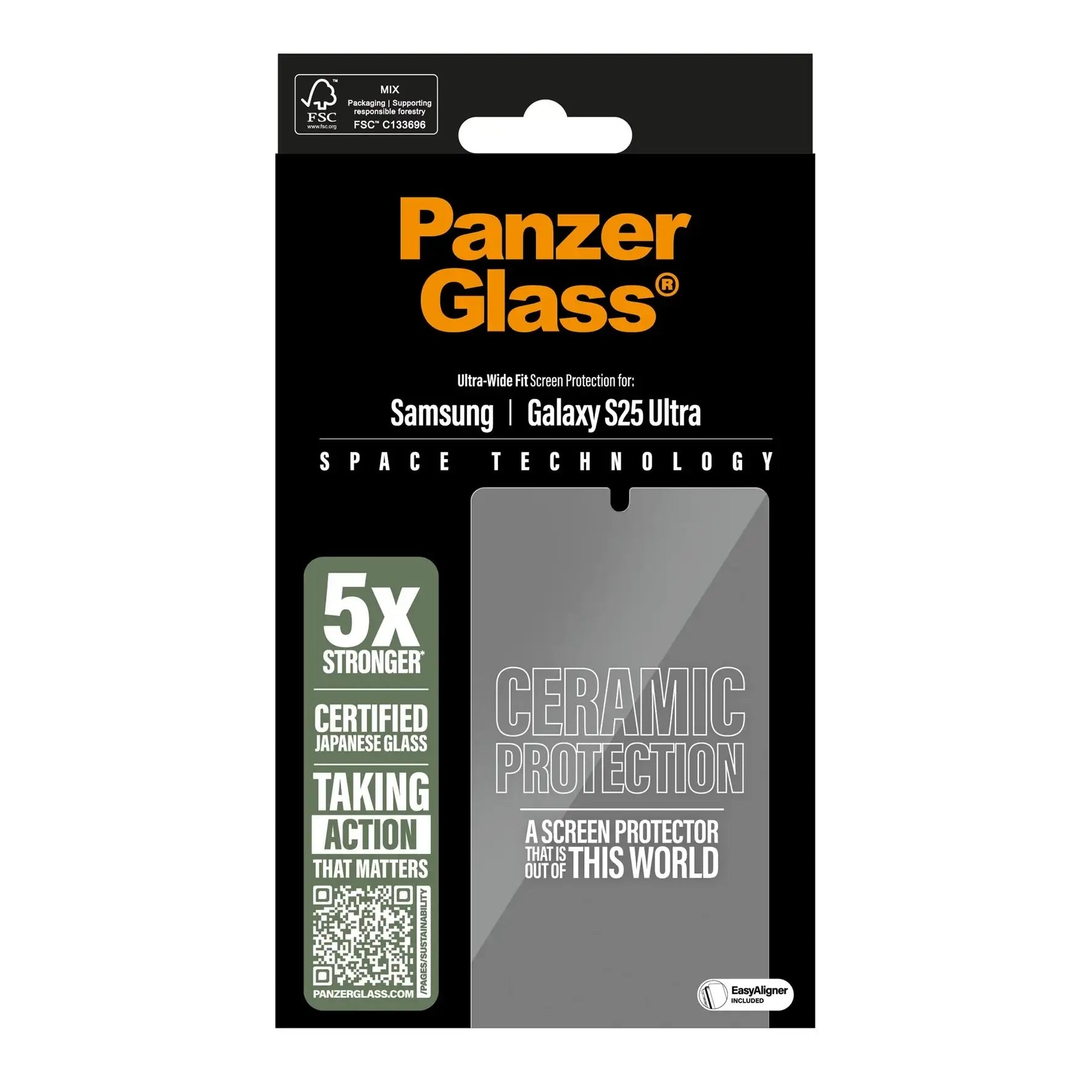 PanzerGlass Samsung Galaxy S25 Ultra All-in-One Ultra-Wide Fit Αντιχαρακτικό Γυαλί Οθόνης - Διάφανο
