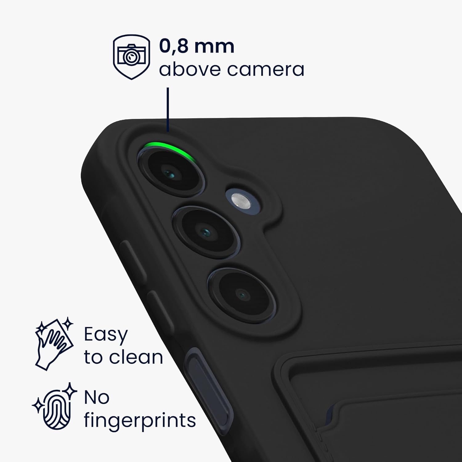 KW Samsung Galaxy A16 4G / A16 5G Θήκη Σιλικόνης TPU με Υποδοχή για Κάρτα - Black