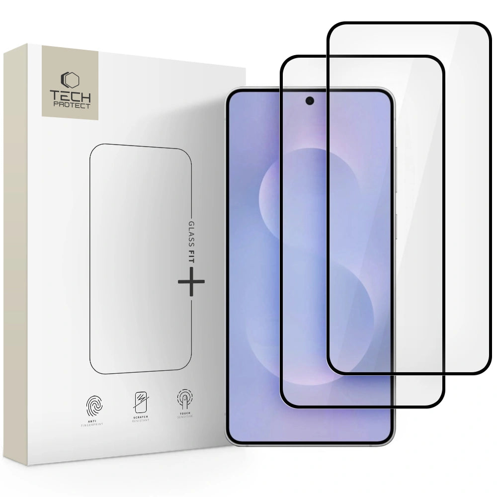 Tech-Protect Samsung Galaxy S25 Edge - Glass Fit+ 9H 0.3mm Αντιχαρακτικό Γυαλί Οθόνης - 2 Τεμάχια - Διάφανα