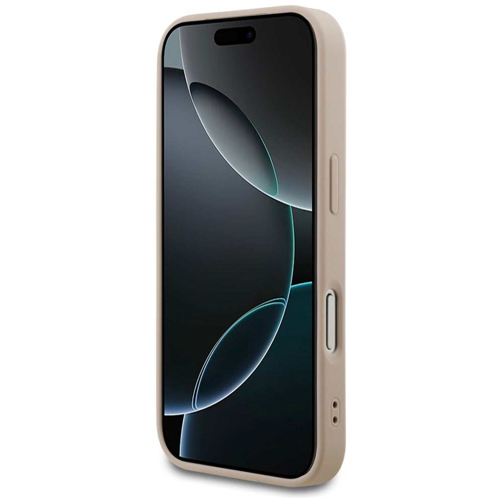 Guess iPhone 17 Pro - 4G Classic - Σκληρή Θήκη με Πλαίσιο Σιλικόνης και Επένδυση Συνθετικού Δέρματος - Pink - GUHCP17LG4GFPI