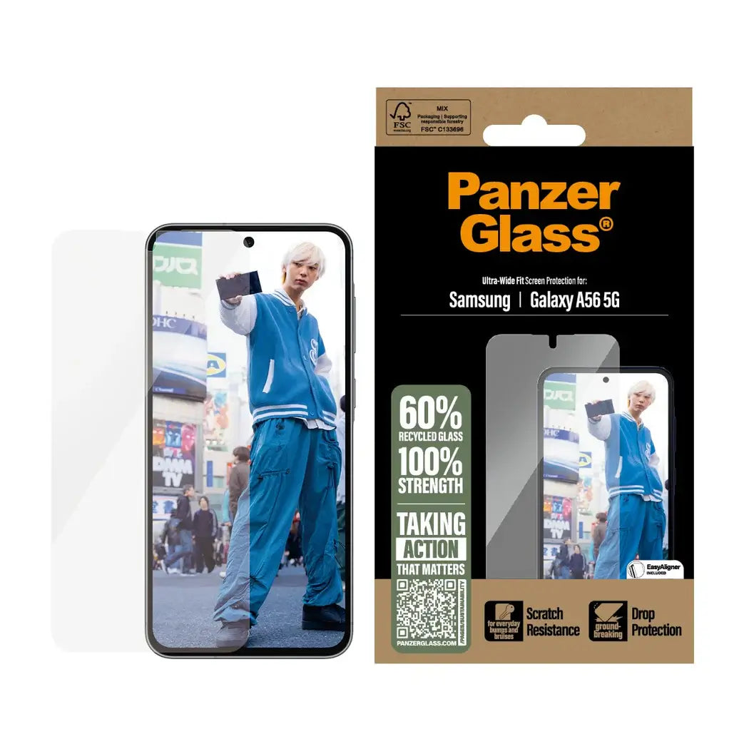 PanzerGlass Samsung Galaxy A56 5G - Ultra-Wide Fit Easy Aligner Case Friendly Αντιχαρακτικό Γυαλί Οθόνης - Διάφανο