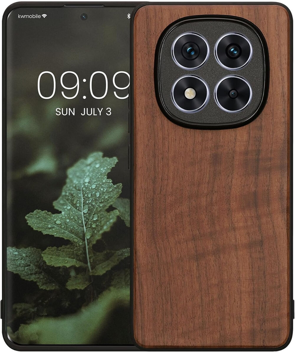 KW Xiaomi Redmi Note 14 Pro+ 5G Θήκη από Φυσικό Ξύλο - Dark Brown