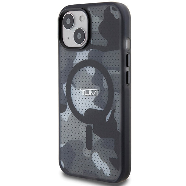 Tumi iPhone 15 Frosted Camo Print MagSafe Σκληρή Θήκη με Πλαίσιο Σιλικόνης και MagSafe - Black - TUHMP15STCAMK