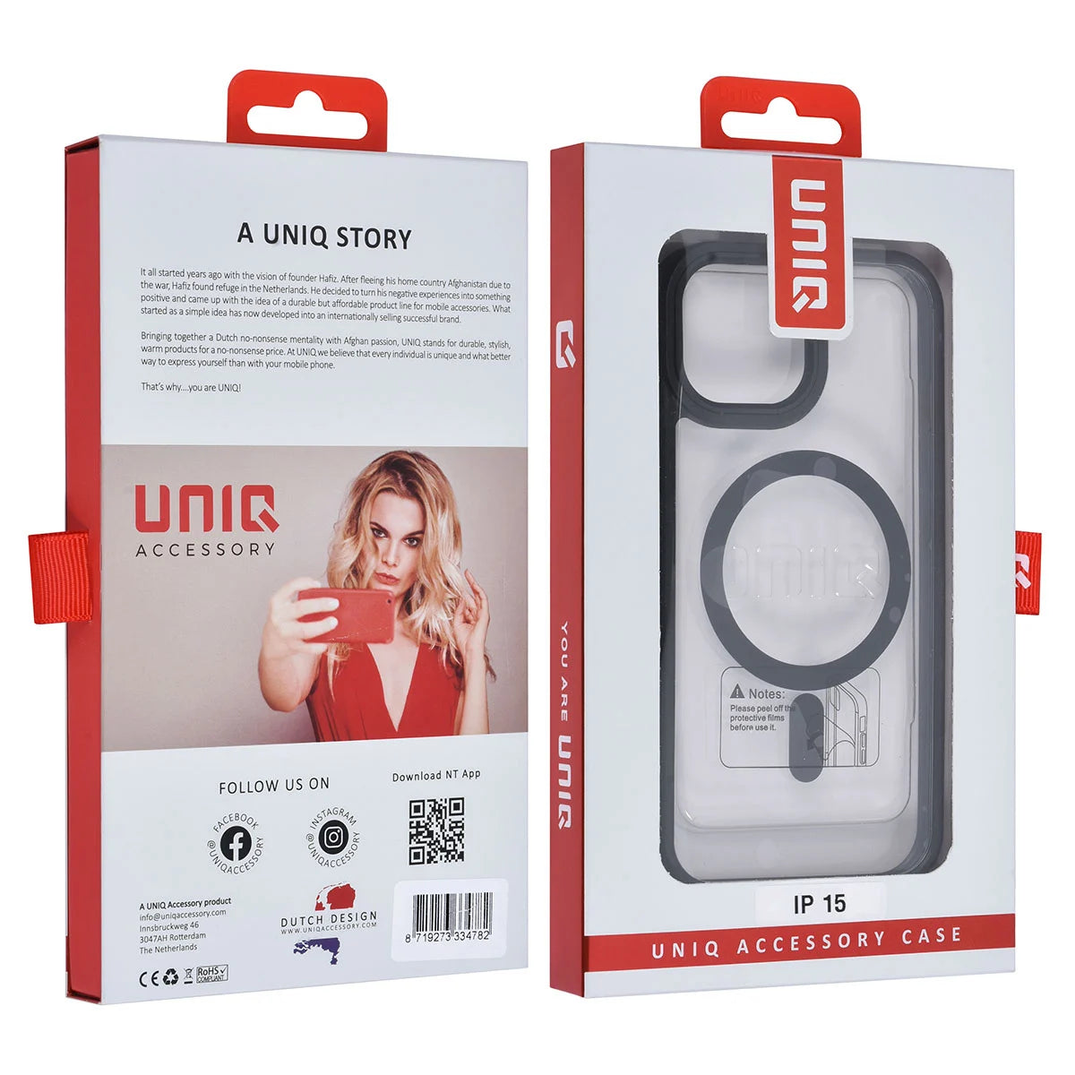 Tuniq iPhone 15 - MagSafe Σκληρή Θήκη με Πλαίσιο Σιλικόνης - Μαύρη / Διάφανη