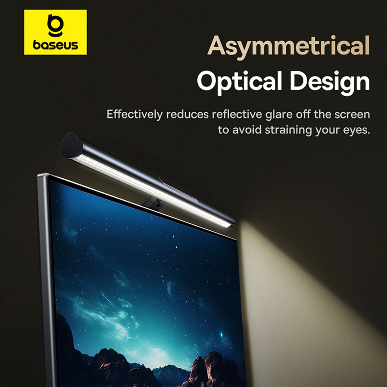 Baseus i-wok 3 BS-LT007 Φωτιστικό Οθόνης Υπολογιστή με Mαγνητική Tοποθέτηση - Black