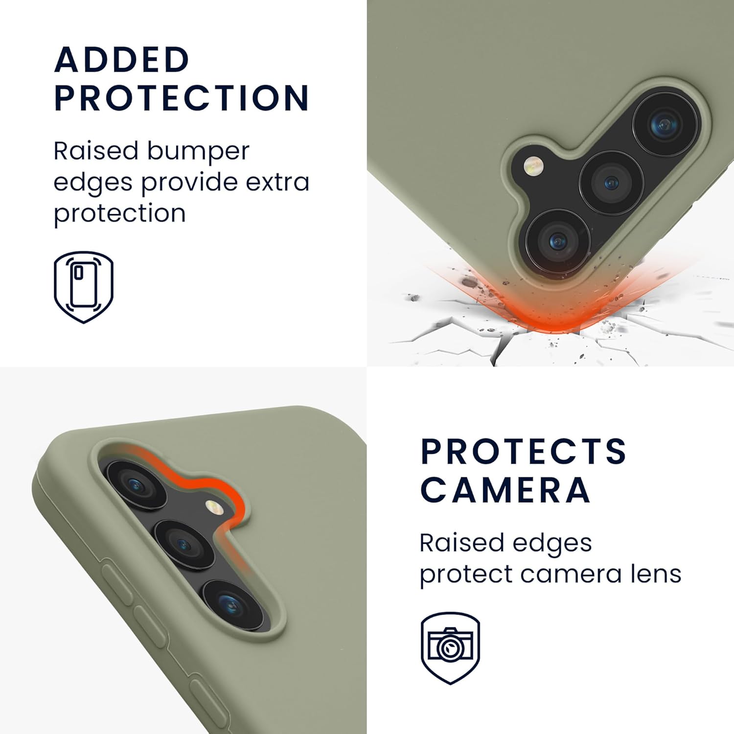 KW Samsung Galaxy S24 FE Θήκη Σιλικόνης Rubberized TPU - Grey Green