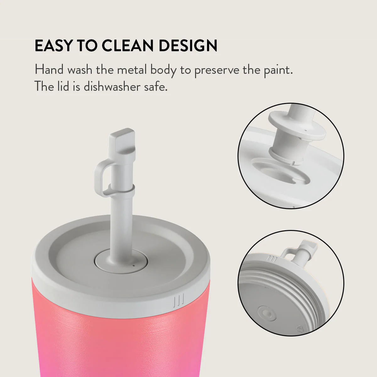 Burga Κούπα θερμός από Ανοξείδωτο Ατσάλι με καλαμάκι - 700ml - Sunset Club