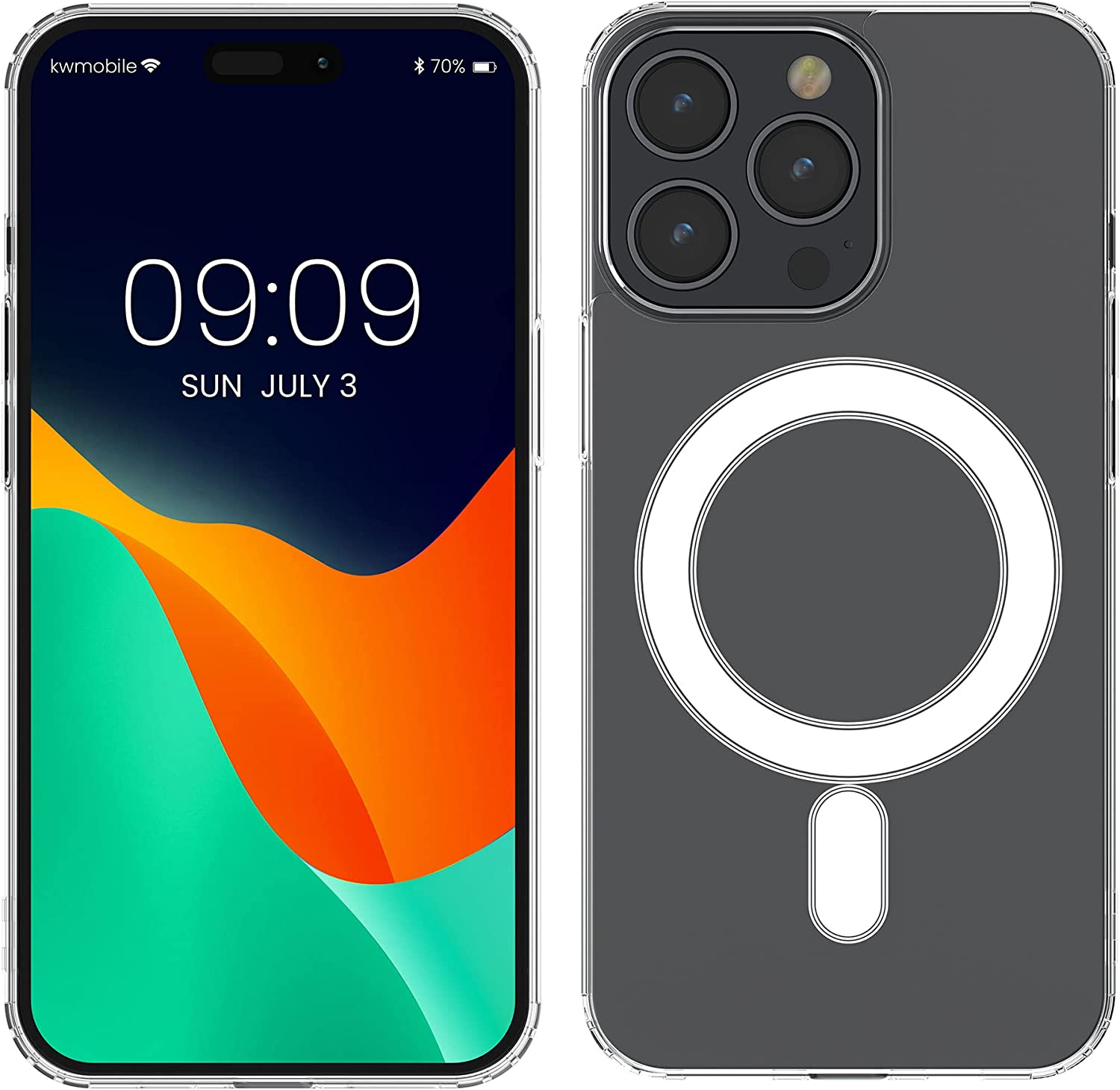 KW iPhone 14 Pro Max Σκληρή Θήκη με MagSafe - Corner Protection - Διάφανη - 60418.03