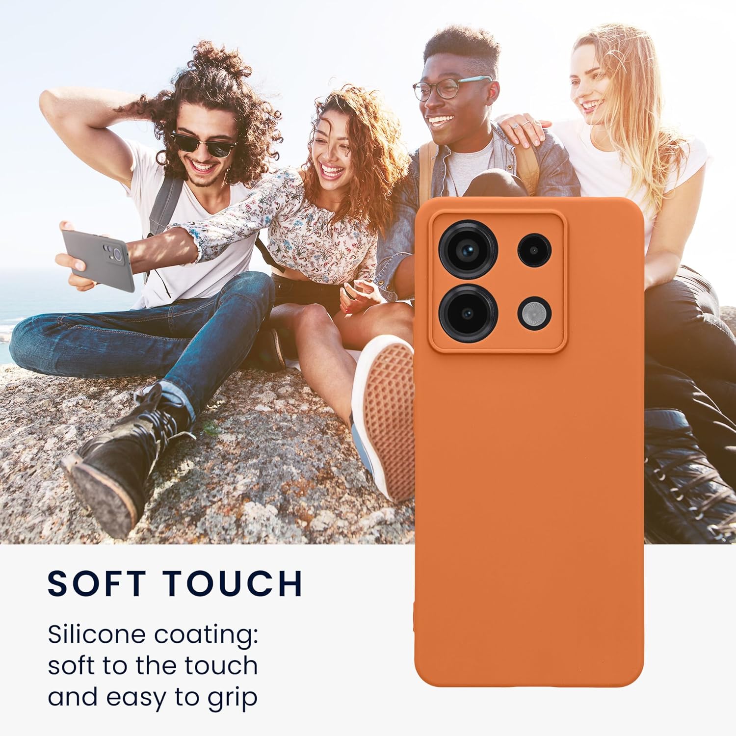 KW Xiaomi Redmi Note 13 Pro 5G / Poco X6 5G Θήκη Σιλικόνης TPU - Warm Apricot