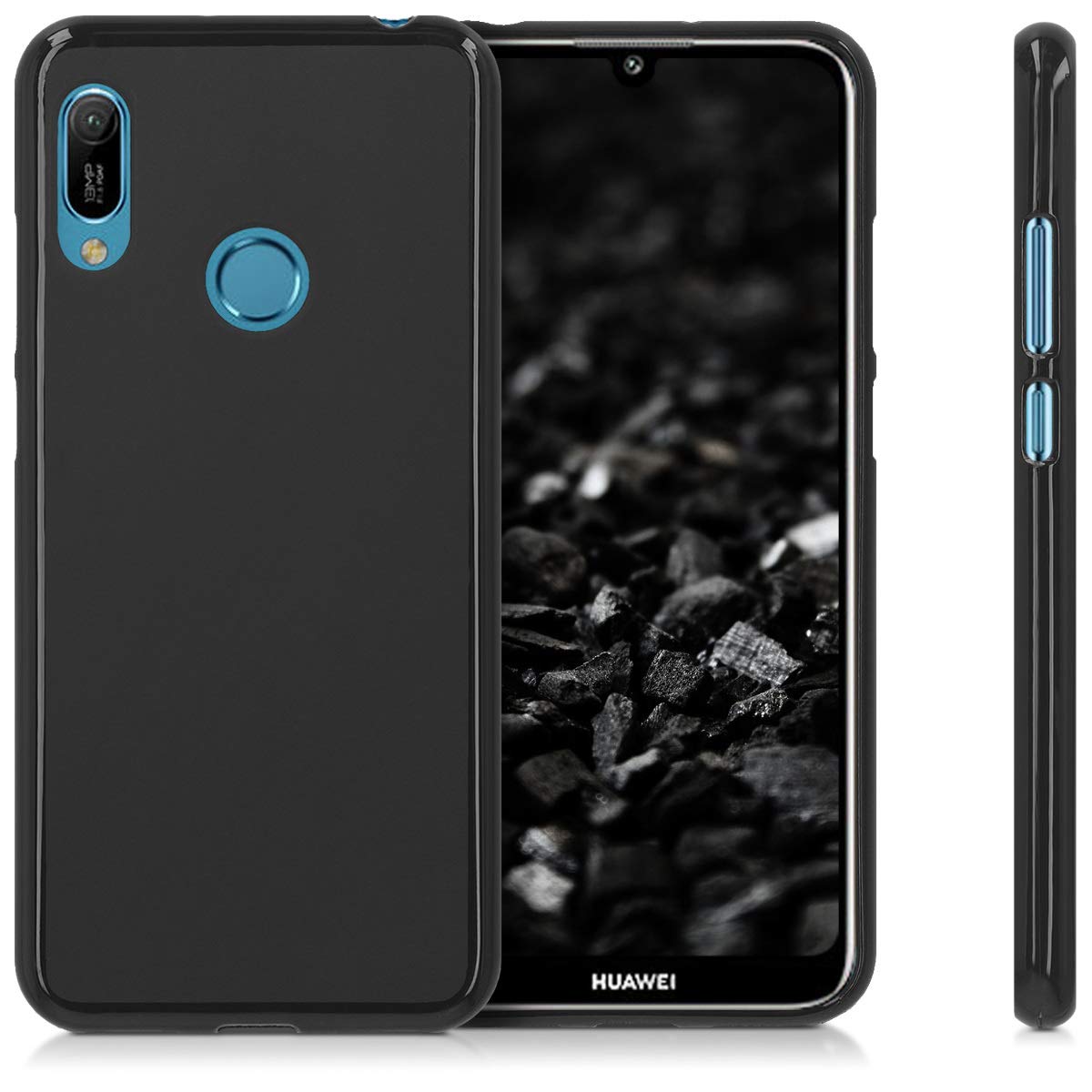 KW Huawei Y6 2019 Θήκη Σιλικόνης TPU - Black Matte - 48122.47