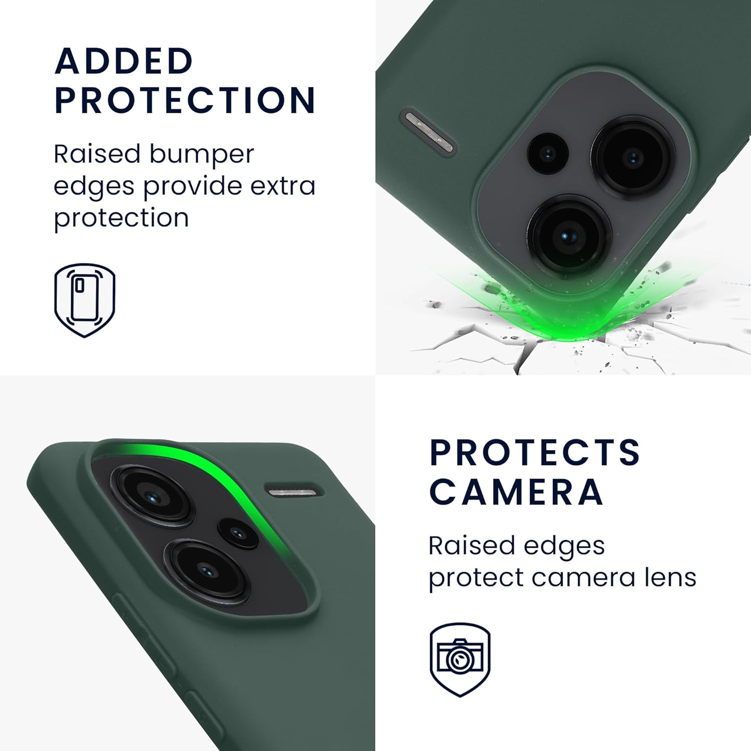 KW Xiaomi Redmi Note 13 Pro+ 5G Λεπτή Θήκη Σιλικόνης TPU - Moss Green