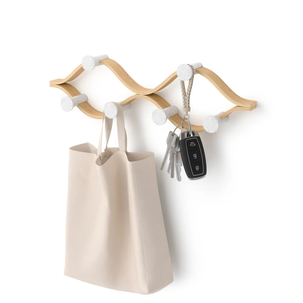 Umbra Montage Επιτοίχια Κρεμάστρα με 6 Γάντζους - White / Natural