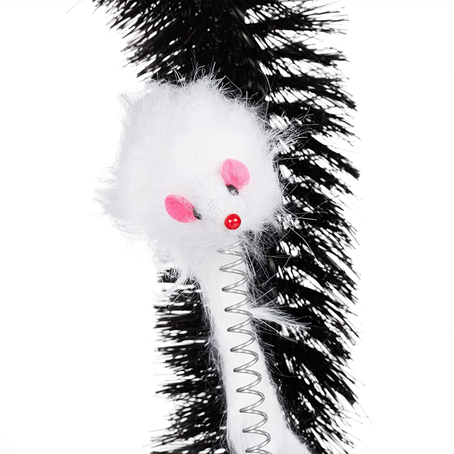 Relaxdays Αψίδα για Ξύσιμο για Γάτες με Παιχνίδι Ποντίκι - 33 x 35 x 24,5 cm - Grey - 4052025920302