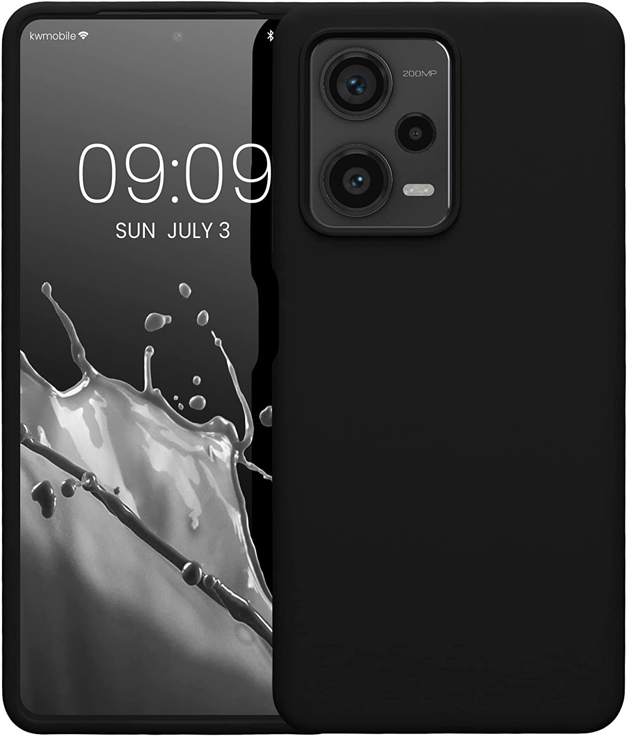 KW Xiaomi Redmi Note 12 Pro+ Θήκη Σιλικόνης Rubberized TPU - Black - 60691.01