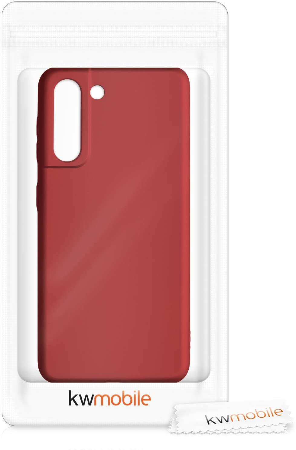 KW Samsung Galaxy S21 Θήκη Σιλικόνης - Metallic Dark Red - 54057.36